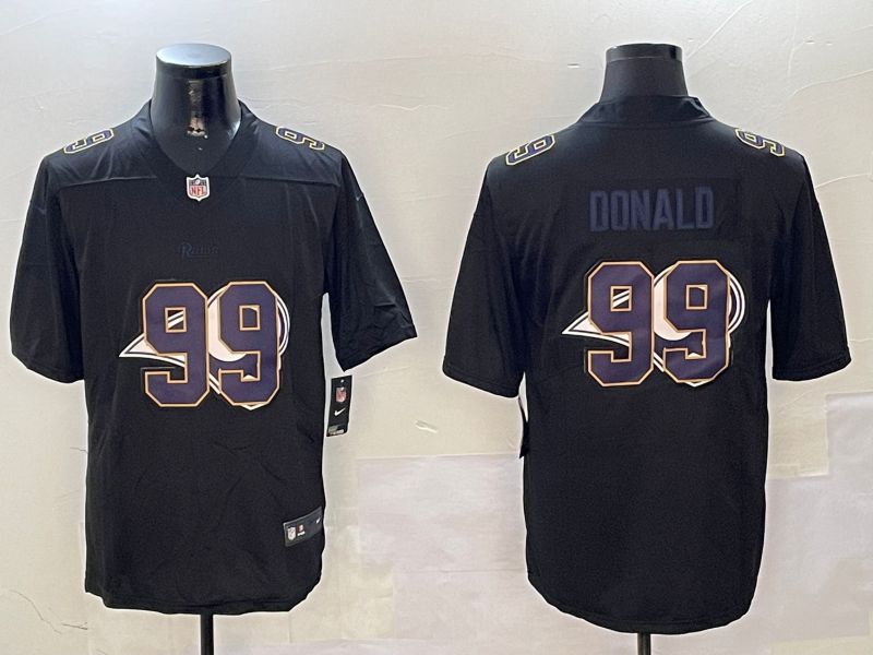 Men Los Angeles Rams #99 Donald Black 2024 Nike Limited NFL Jersey style 1